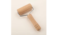 Comfortable Grip Dumpling Skin Roller Long-Lasting Construction T-Handle Stainless Steel Roller Food-Safe Materials Wooden Rolling Pin with Handles Even Surface for Bakers, Home Cooks