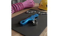 Single Plate Descender Portable Aluminum Alloy Descender Multiple Secure Mechanisms Single Plate Rappel Device for Arborists, Climbers