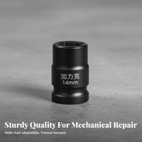 Thickened Design 1/2 Inch Drive Hex Percussive Socket Heavy Duty Power Tool Accessory Long-Lasting High Hardness for DIY Enthusiasts, Professionals, Auto Repair, Machinery Maintenance, Workshop, Home Improvement
