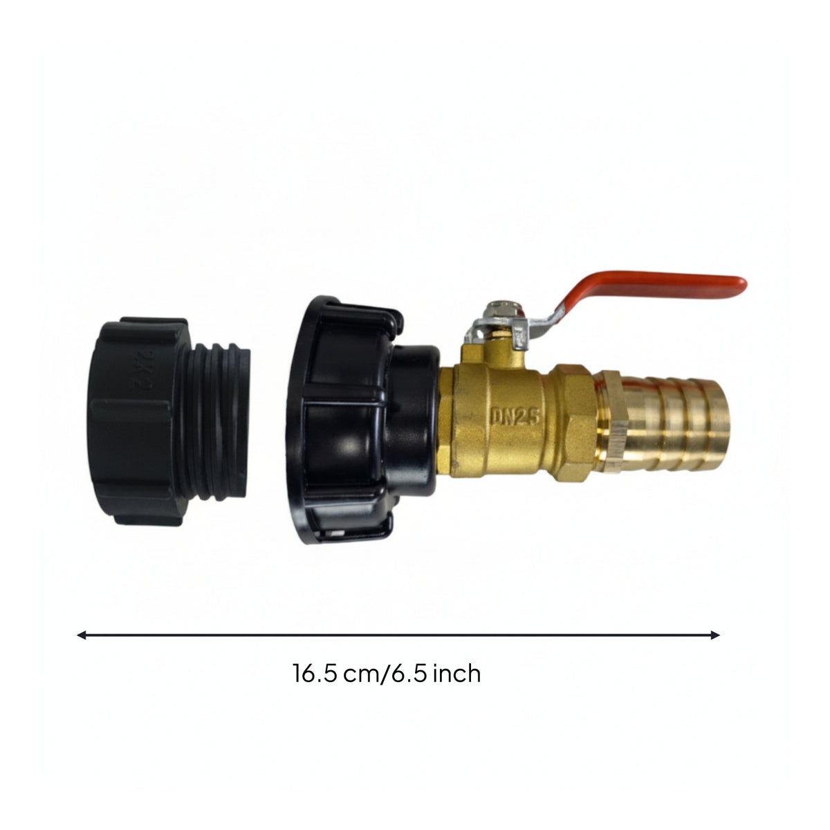 Tote Adapter with Brass Ball Shutoff Resistant Tote Tank Adapter Threaded Ball Shutoff Connector for Workshop