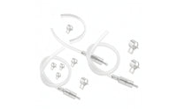 2 Pieces Transparent Brake Bleeder Hose Kit Flexible Brake Bleeder Hose with Check Valve Leak-Proof Long-Lasting for Garage