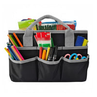 Multi-Storage Organizer Bag Large Capacity Classroom Supply Organizer Sturdy & Structured Gardening Tool Tote for Teachers, Gardeners, Garden