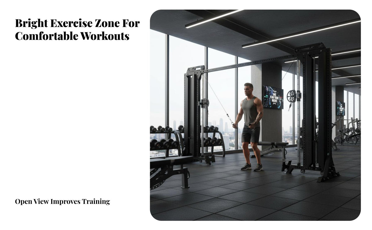 Double Adjustable Pulley Machine Commercial Grade Double Pulley Cable Multi-Directional Machine Full Body Workout Multi-Function Gym Station