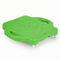 Scooter Board with Handles Four-Wheel Scooter Board Toy Molded Plastic Rounded Square for Children, Playroom, Kindergarten