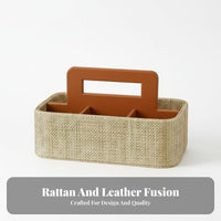 Multi-Compartment Tote with Handle Sturdy Household Storage Large Capacity