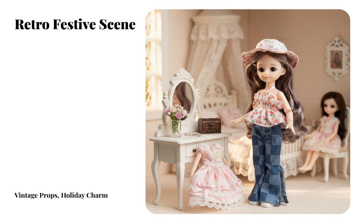 30cm Dressing up Doll Changeable Outfits BJD Doll Detailed Clothing Poseable Anime Figure for Girls, Collectors