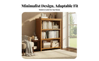 Stable Design 5-Tier Exposed Bookshelf Large Capacity 5-Tier Exposed Shelf Unit Multi-Functional Bookcase High Load-Bearing for Students, Book Lovers, Homeowners, Study Room, Bedroom, Entryway