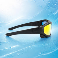 Water Sports Sunglasses Foam Seal Goggles Style Sunglasses Eyewear Mirrored Lenses Close Fitting
