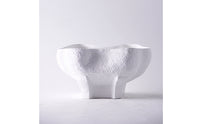Pedestal Bowl Decorative Gourd-Shaped Bowl Matte Ceramic Vessel with Pedestal Base for Entryway Table