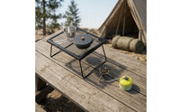 Folding Bbq Table Heat-Resistant Camping Bbq Table Iron Outdoor Furniture for Picnic