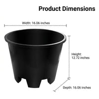 15 Large Plant Pots, 32cm Round Heavy Duty Outdoor Planter, Breathable Garden Pots with Drainage Holes for Flowers & Shrubs