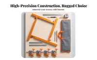 Square-Hole Routing Guide Fixed Clamps Trim Router Jig Anodized Metal Square-Hole Cutting Guide