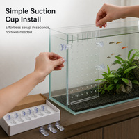 Acrylic Aquarium Divider with Suction Cups, Transparent Isolation Grid for Fish Tanks