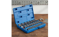 27 Pieces Stripped Screw Extractor Drill and Wrench Compatible Hex Nut Remover Kit Multi-Groove Design Stripped Bolt Extractor Kit for Workshop