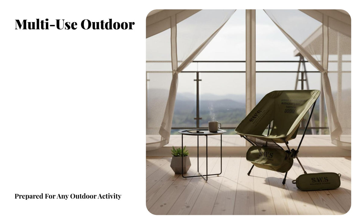 Foldable Design Moon Chair space-saving rearpacking Chair Lightweight Outdoor Gear Easy Setup for rearpackers, event and attenders, Camping, Fishing, Hiking, outdoor meals