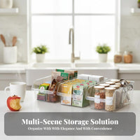 Clear accessibleFront Container Versatile Organizer Box Space-Saving Household Storage for Home Organizers, Homeowners, Kitchen, Cacontaineret