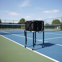 Pickleball Cart Foldable Folding Ball Storage Mobile storage° Wheels Sports Organizer for Training Period