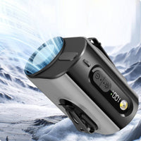 Outdoor Use Portable Waist Fan Digital Display Waist Clip Fan Built-in Light Push Button