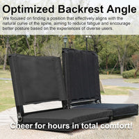 Customizable Stadium Seat Cushion with Shoulder Strap and Oxford Fabric