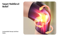 Electric Heated Knee Wrap Oscillation Massage Vibrating Knee Wrap Adjustable Straps Joint for Seniors, Athletes, Relaxing, While Commuting