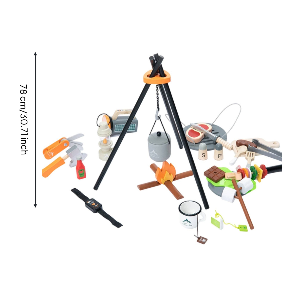 Outdoor Cooker Toy Set Realistic Play Grill Toy Barbecue for Young Children