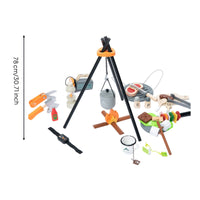 Outdoor Cooker Toy Set Realistic Play Grill Toy Barbecue for Young Children