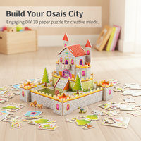 Zhilbao 3D Oasis in Stone City Jigsaw Puzzle for Kids, Educational Building Model Toy