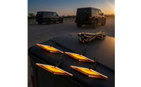 4 Pieces Grille Light Kit with Wiring Harness Front Grille Lights Bright Auxiliary Lights with Mounting for Truck Owners