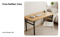 Space-Saving Foldable Computer Desk Portable Folding Leg Desk minimalist design Writing Table Lightweight for Students, Home Workers, Apartment Dwellers, Bedroom, Study Room, Small Spaces