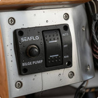 Manual off Auto Bilge Pump Control Panel Four-Hole Mount 12/24V Bilge Switch Panel Rectangular