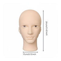 Professional Grade Male Mannequin Head Realistic Proportions Bald Mannequin Head Polished Surface for Cosplayers, Hairdressers, Studio