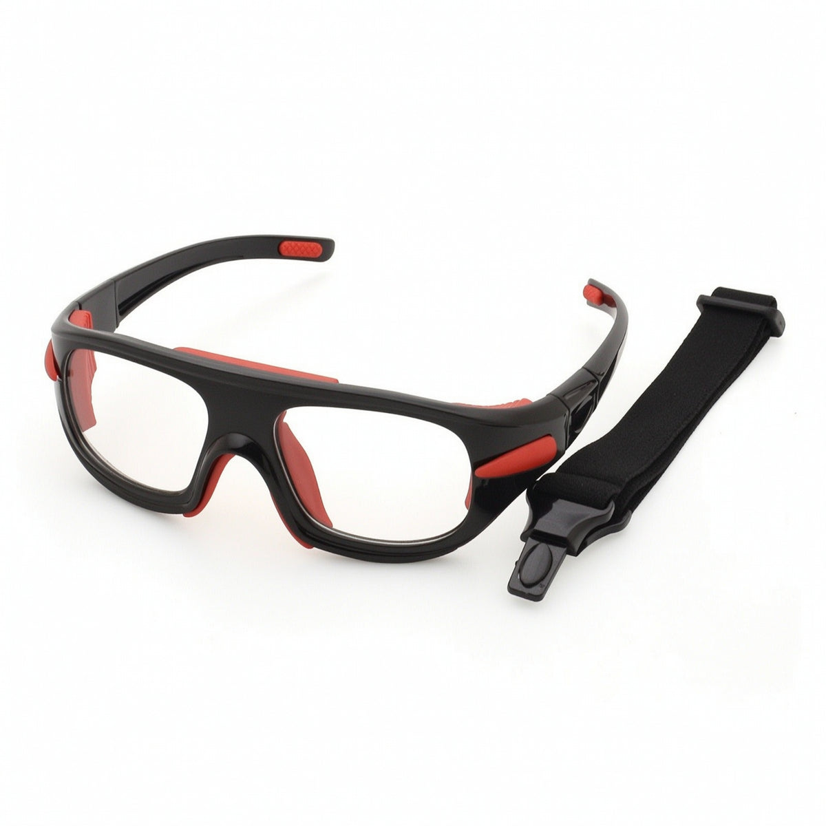 Sports Eyewear with Strap Wraparound Goggles with Strap Sports Goggles Full-Coverage Safety Glasses Impact-Resistant