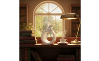 Romantic Design Reading Person Figurine Lightweight Reading Figure Statue Easy to Clean Abstract Reader Figurine for Readers, Study Room, Desk, Office