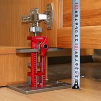 Adjustable Cabinet Door Installation Jig Aluminum Alloy Cabinet Door Installation Helper Accurate Hardware Hands-Hands-off for Woodworkers, Home Renovation
