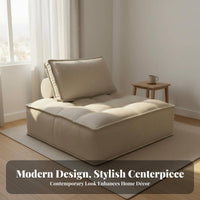 Comfortable Seating Tofu Block Couch Versatile Use Modular Sofa Long-Lasting Construction Living Room Furniture Sturdy Frame for Apartment Dwellers, Young Adults, Homeowners, Bedroom, Lounge Area