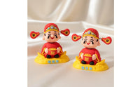 Shaking Head Car Doll Adorable Design Adorable Vehicle Dashboard Figure Adorable Design Deity of Prosperity Bobblehead for Office Desk
