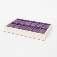 Velvet-Lined Watch Display Tray Padded Watch Organizer Tray Open-Top Safeguarding for Countertop