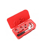 Curved Sink Wrench Serrated Jaw Sink Wrench Repair Tool Interchangeable Heads Aluminum Alloy for Plumbers