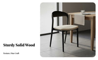 Comfortable Seating Solid Wood Dining Chair Ergonomic Design Nordic Design Wooden Chair Long-Lasting Construction Easy to Clean for Interior Designers, Apartment Dwellers, Hotel, Cafe, Living Room, Office