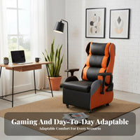 Reclining Function Lounge Station with pivot Tray Sofa-Like Comfort Gaming Recliner Ergonomic Design Computer Armchair Full Support for Home Office Workers, Streamers, Students, Internet Cafe, Bedroom, Living Room, Den