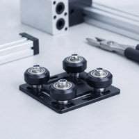 V-Slot Gantry Plate with Wheels Linear Motion V-Slot Gantry Plate Hardware Smooth High Precision for DIY Builders, 3D Printers