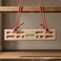 Solid Wood Finger Training Board Natural Wood Finish Fingerboard Training Board Carved Grips Hangboard Pull-up Bar Wooden for Indoor