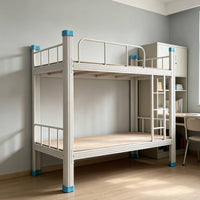 Bunk Bed Frame Space-Saving Bunk Bed Metal Furniture for Students, Teens, Dormitory, Shared Room