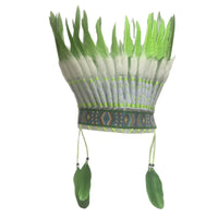 Feather Headdress Woven Feather Headpiece Geometric Bohemian Costume Headwear for Cosplayers, Photo Shoots