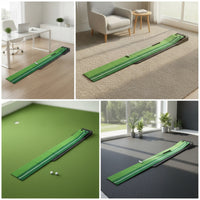 Indoor Golf Putting Practice Aid Portable Putting Mat with Cup Openings Smooth Practice Cup Non-Skid for Beginners