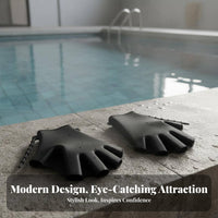 Anti-Slip Design Frog Finger Swim Gloves Increased Propulsion Silicone Webbed Gloves Lightweight for Swimmers, Freediving, Snorkeling, Beach