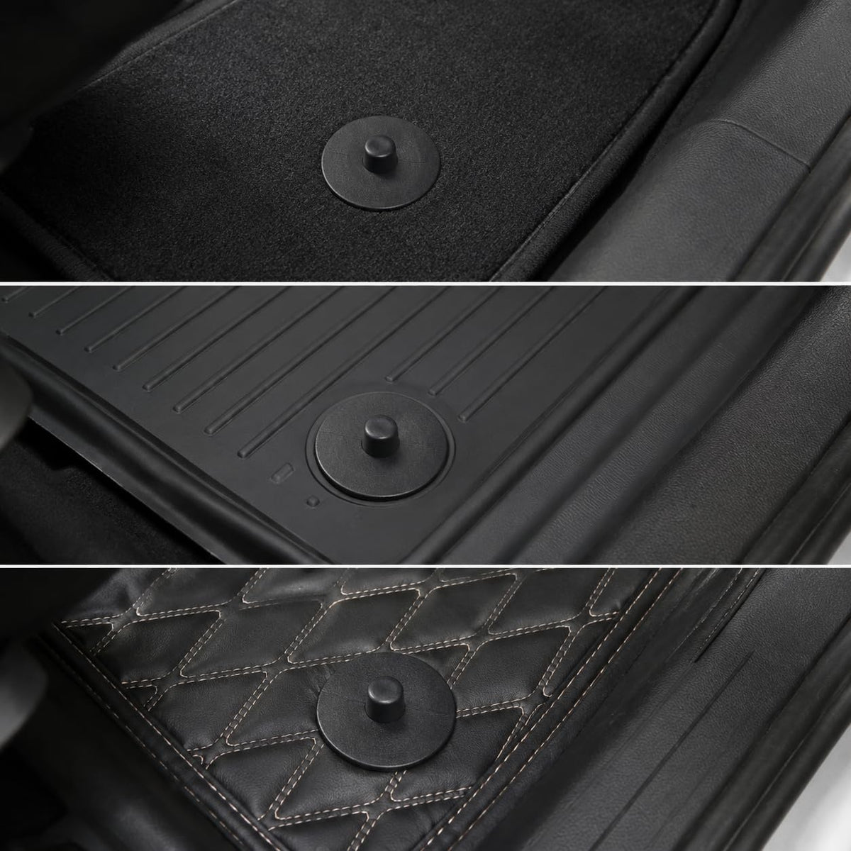 Car Floor Mat Retainer Clips Anti-Slip Fasteners for Double Layer and TPE Mats
