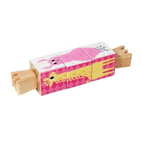 Smooth Rotate Twist Block Puzzle Compact Wooden Block Puzzle Learning Grasping Toy Educational for Playrooms