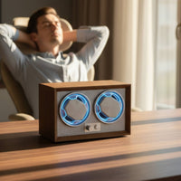 Automatic Timepiece Rotator Tabletop Dual Timepiece Rotator Adjustable Appliance for Dresser