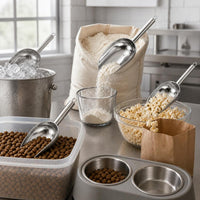 Large Stainless Steel Scoop for Ice, Flour, Rice, Popcorn, and Dry Goods